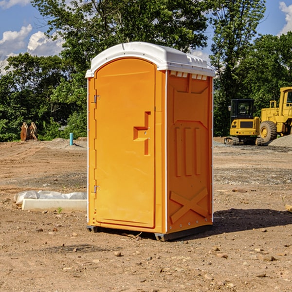 how often are the porta potties cleaned and serviced during a rental period in Grant IA